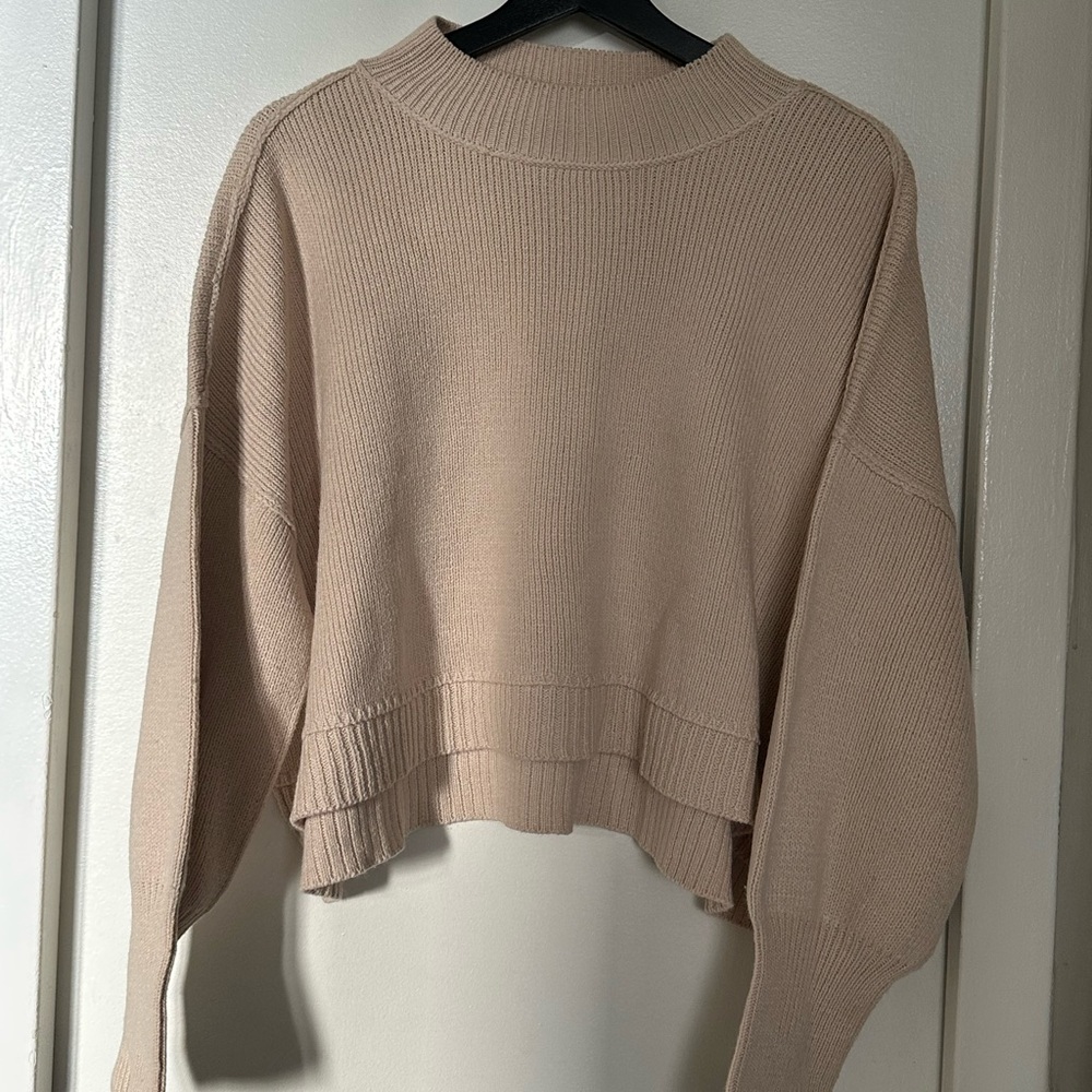 Dynamite Cropped Crewneck Sweater